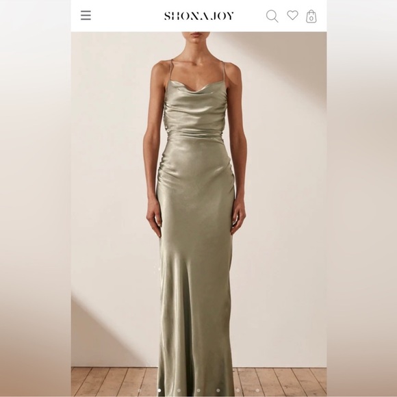 SHONA JOY - La Lune Sleeve Wrap Dress in Sage Green main image 1